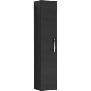 Nuie - Athena Wall Hung 1-Door Tall Unit 300mm Wide - Charcoal Black