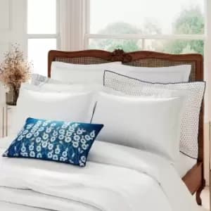 V&A Samara Super Kingsize Duvet Cover, White