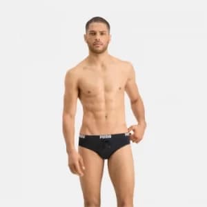 PUMA Swim Logo Mens Swimming Brief, Black, size Medium, Clothing