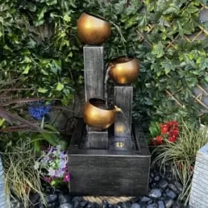 Tranquility Water Features - Three Copper Bowls Solar Powered Water Feature