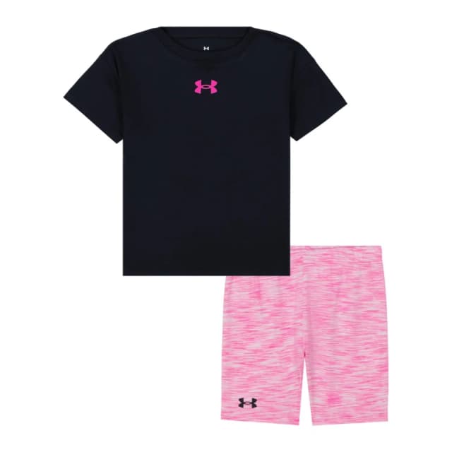 Under Armour Kids Top and Shorts Set Black female 2 - 3 Years