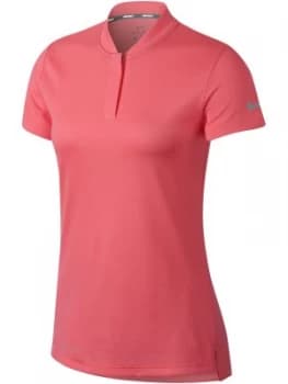 Nike Golf Short Sleeve Blade Polo Pink Silver