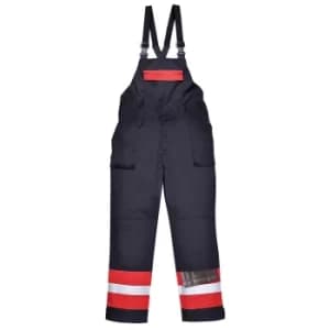 Biz Flame Mens Flame Resistant Plus Bib and Brace Navy 4XL