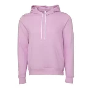 Bella + Canvas Unisex Pullover Polycotton Fleece Hooded Sweatshirt / Hoodie (2XL) (Lilac)