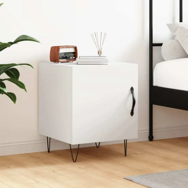 VIDAXL Bedside Cabinet White 40x40x50cm Engineered Wood Vidaxl 8720845911270