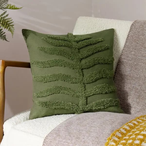 Dakota Tufted Cushion Forest, Forest / 45 x 45cm / Polyester Filled