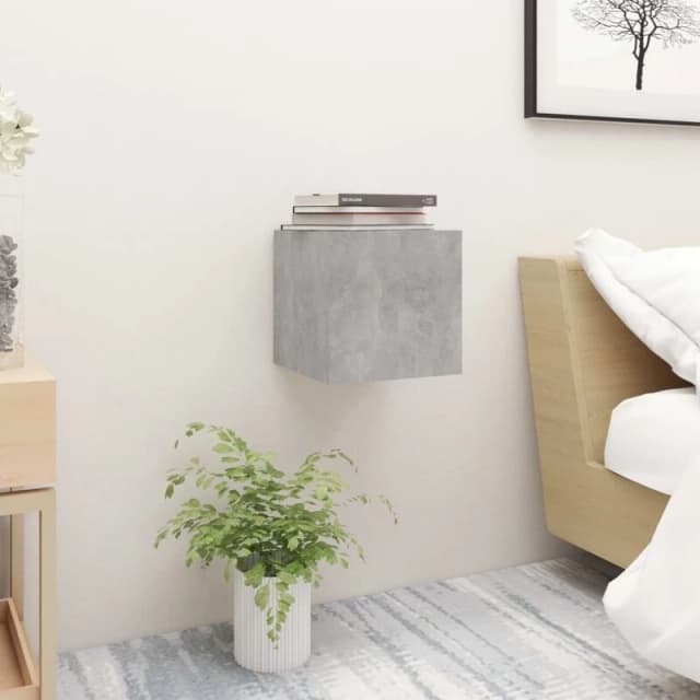 VIDAXL Bedside Cabinet Concrete Grey 30.5x30x30cm Engineered Wood vidaXL 8720286579794