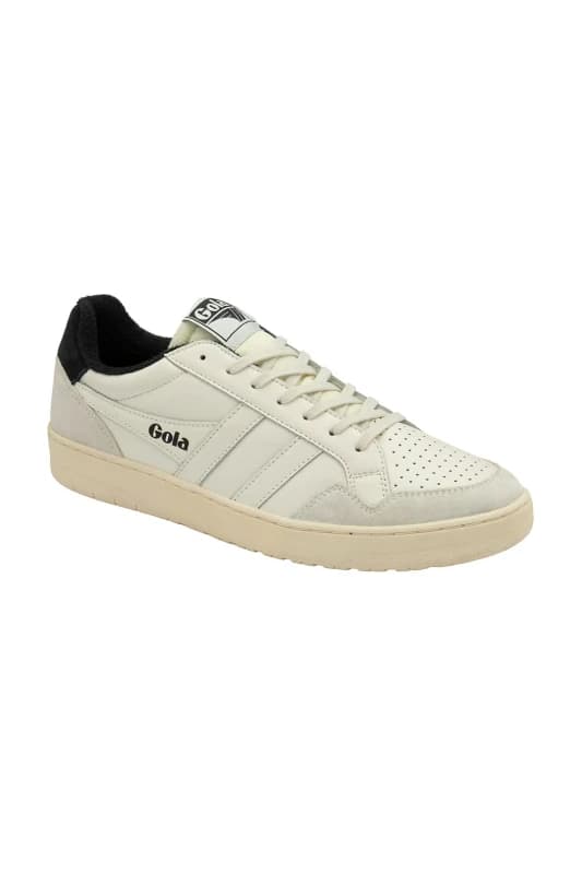Gola Mens 'Eagle' Leather Lace-Up Trainers in Off-White Size: 7 Off-White Male 7
