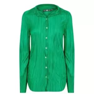 Daisy Street Plisse Shirt - Green