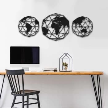 MT - 008 Black Decorative Metal Wall Accessory