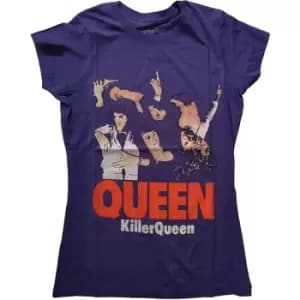 Queen - Killer Queen Ladies Large T-Shirt - Purple
