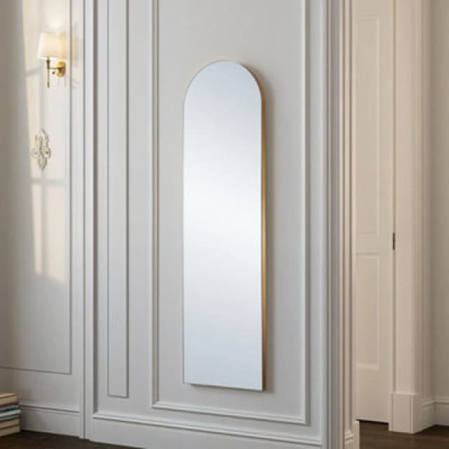 Yearn Mirrors Yearn Mirrors Minimal Arch Gold Tall Full Length Mirror Gold One Size Unisex 0756406341642