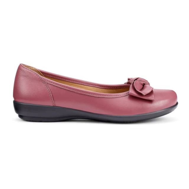 Hotter Womens 'Jewel' Ballerina Pumps in Dark Pink Size: 5 Dark Pink Female 5