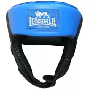 Adult Open Face Headguard Size Large (Blue/Black)