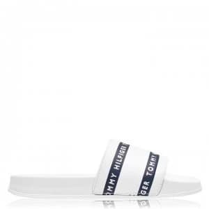 Tommy Hilfiger Tommy Flag Sliders - White 100