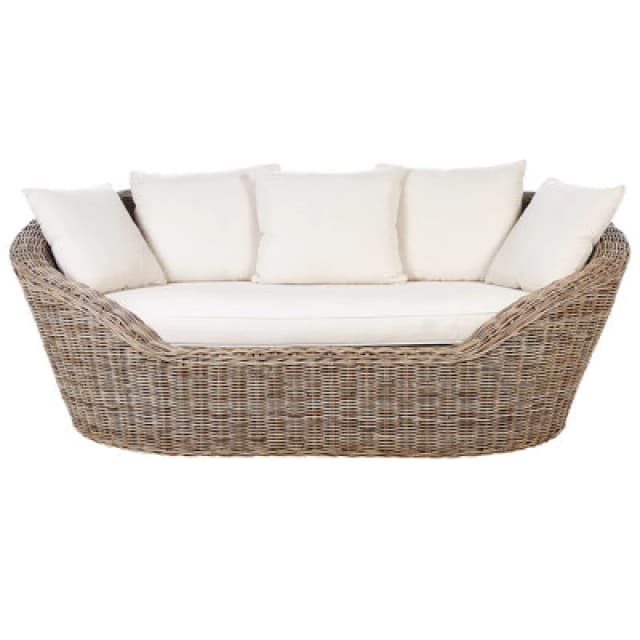 Beliani Garden Daybed Cavo Rattan Natural