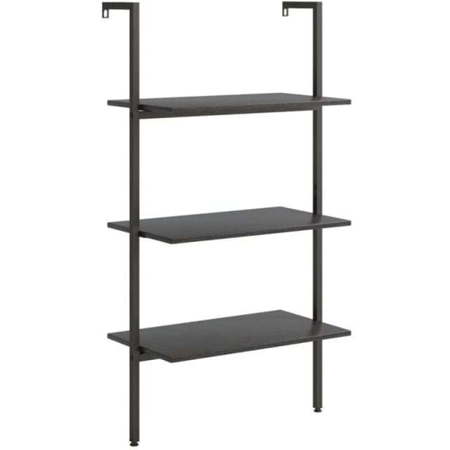 VIDAXL 3-Tier Leaning Shelf Black 64x35x120.5cm Vidaxl 8720286563359