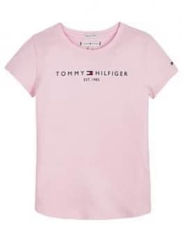 Tommy Hilfiger Girls Short Sleeve Essential T-Shirt - Pink
