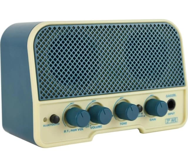 3RD AVENUE Mini 5 W Portable Guitar Amplifier - Space Blue & Cream 5060742472027