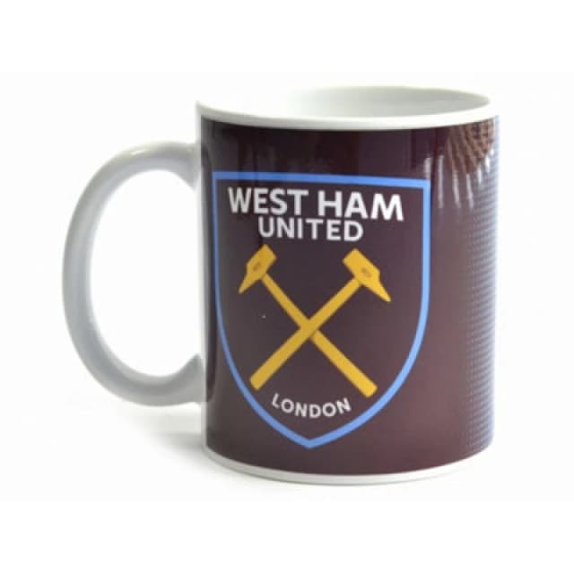 West Ham United FC West Ham United FC Halftone 0.3kg Boxed Mug in Red Red One Size Unisex 5059000239892
