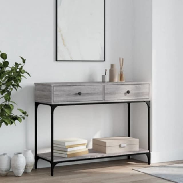 Vidaxl Console Table Grey Sonoma 100X34.5X75cm Engineered Wood, Grey 833396