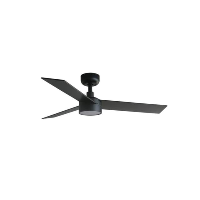 Rudder Small LED Black, Walnut DC Ceiling Fan 6 Speed
