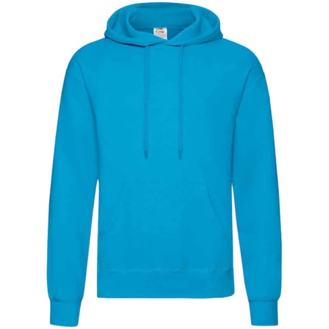 Fruit of the Loom Mens Classic Hooded Sweatshirt in Bright Blue Size: Small Bright Blue Male S