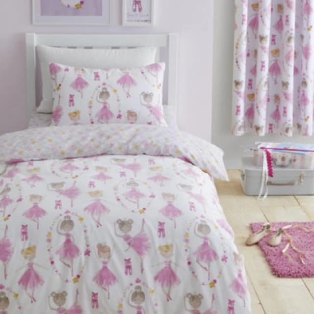 Bedlam Ballet Dancer Kids Pink Duvet Cover Set