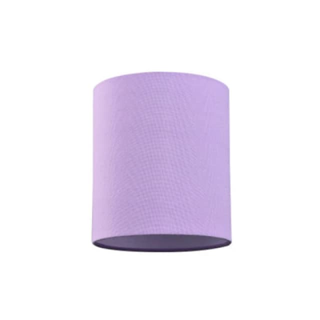 Happy Homewares Contemporary And Elegant Soft Lilac Linen Fabric 18Cm High Cylinder Lamp Shade