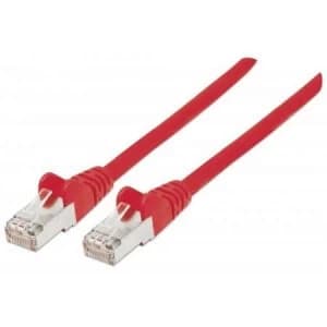 Intellinet Network Patch Cable Cat6 20m Red Copper S/FTP LSOH / LSZH PVC RJ45 Gold Plated Contacts Snagless Booted Polybag