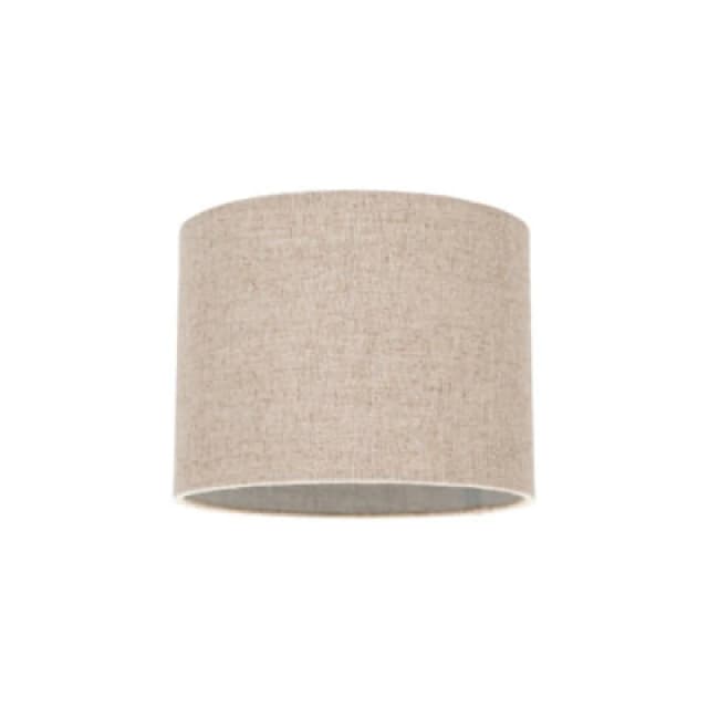 Happy Homewares Contemporary And Stylish Natural Linen 8 Lamp Shade In Oatmeal - 20Cm Diameter