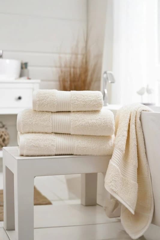 Deyongs Bliss Pima 4 Piece Towel Bale - 2 x Hand & x 2 Bath Towels in Cream Cream Unisex