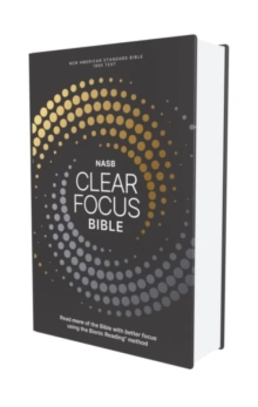 NASB, Clear Focus Bible, Hardcover, Charcoal/Gold. Hardback Books