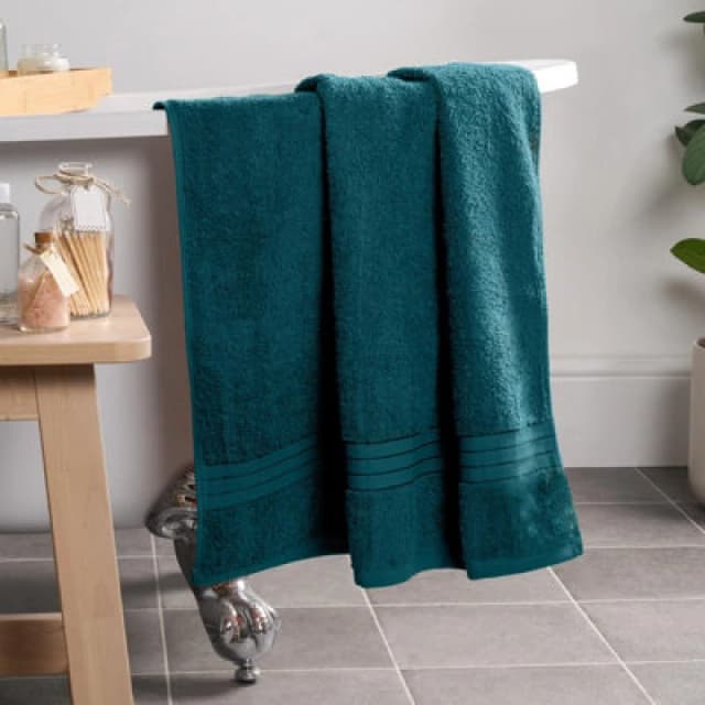 OHS OHS Luxury Bath Towel 100% Cotton Bathroom in Teal Teal Bath Towel Unisex 5027434186440