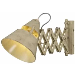 Industrial wall light 1 Bulb 40W E27, sandblasted metal