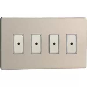 Varilight 4-Gang V-Pro Eclique2 Touch Control Slave Dimmer Brushed Chrome - JDSES004S
