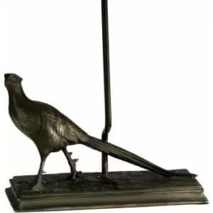 Table Lamp Pheasant Statuette Lamp Shade Not Included Bronze Patina LED E27 40w