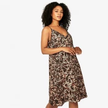 Biba BIBA Satin Print Chemise - Leopard