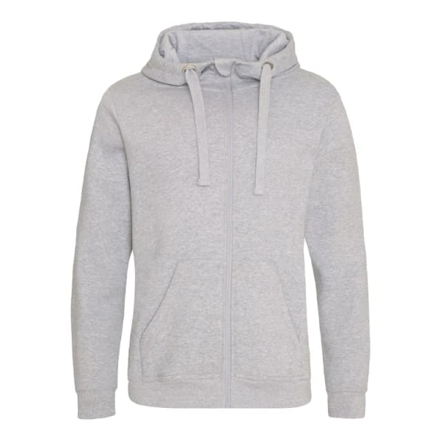 AWDis AWDis Men Just Hoods Graduate Heavyweight Full Zip Hoodie in Grey Size: X-Small Grey XS Male 5057819204582