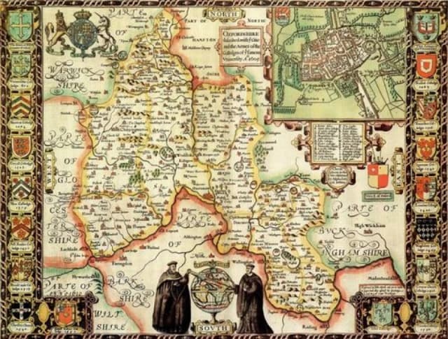 John Speed Historial Map Oxfordshire Historical Map 1000 Piece Jigsaw Puzzle (1610)
