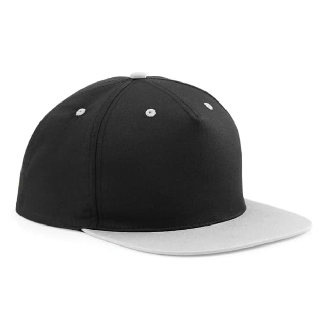 Beechfield Beechfield Men 5 Panel Contrast Snapback Cap in Jet Black Jet Black One Size Male 5054171879243