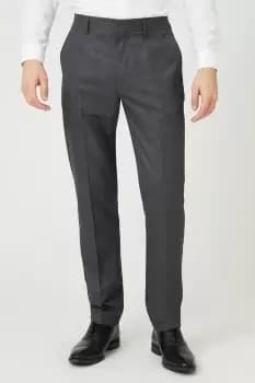 Slim Fit Charcoal Herringbone Suit Trousers