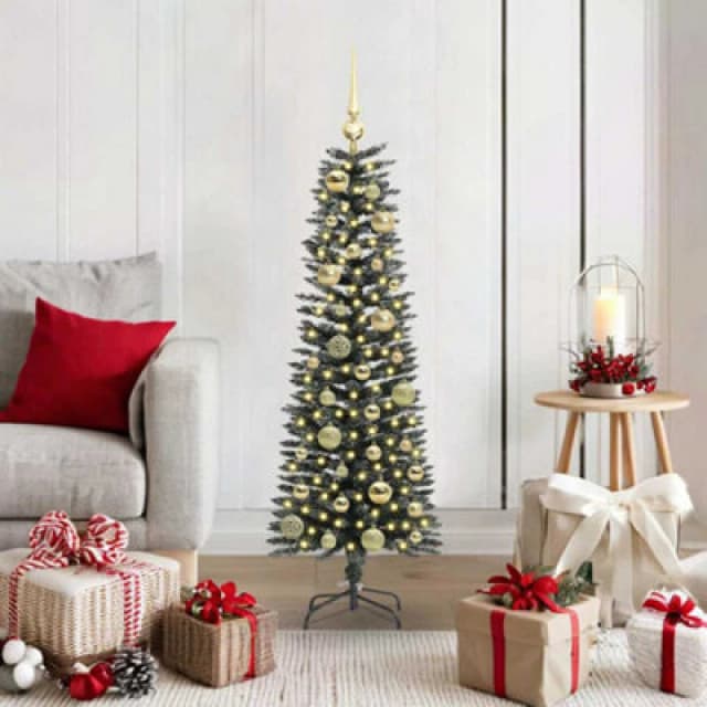 vidaXL Artificial Christmas Tree with Stand, Gold Balls Green 40.5 x 40.5 x 120 cm, Green 3395920