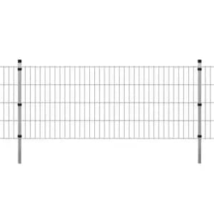 Vidaxl 2D Garden Fence Panels & Posts 2008X830 Mm 6 M - Silver
