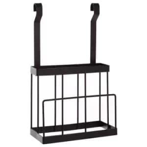 Hanging Knife Storage Rack in Matte Black Iron