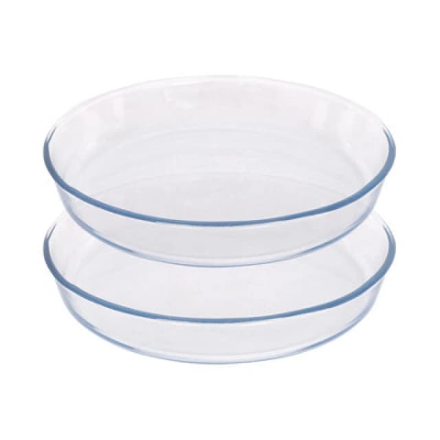 Argon Tableware Round Glass Oven Dishes - 26Cm X 26Cm - Pack Of 2