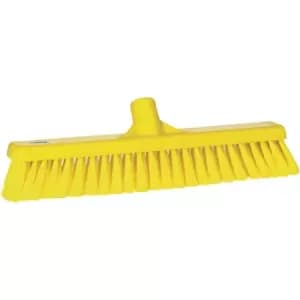 Vikan Broom, width 410 mm, soft, pack of 10, yellow