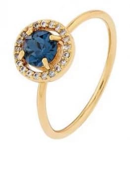 Accessorize Z Swarovski Sparkle Halo Ring - Gold, Size S, Women