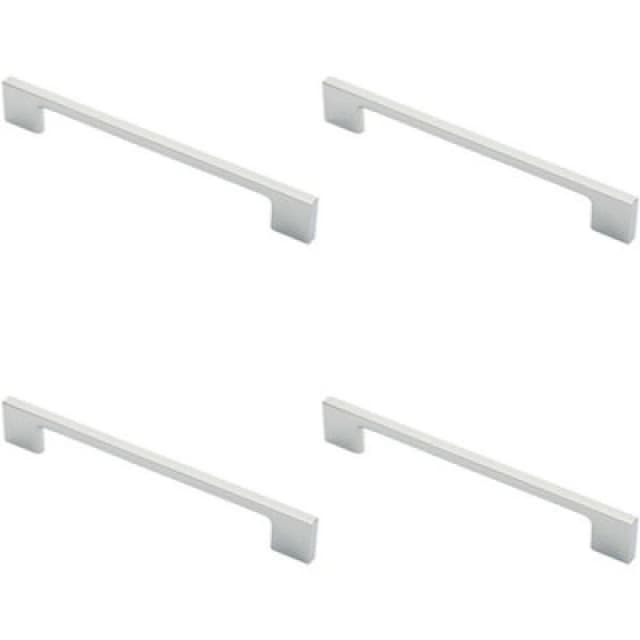 Loops 4x Slim D Shape Pull Handle 190 x 7mm 160mm Fixing Centres Polished Chrome Multi unisex