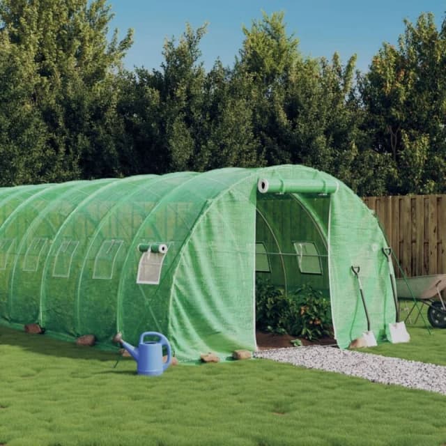 vidaXL Greenhouse with Steel Frame Green 24 m 8x3x2 m, Green 3188041
